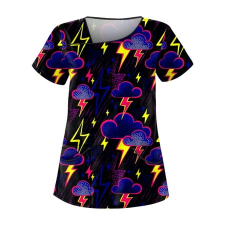 HHei_K gray scrubs for women Women s Casual Printed Short Sleeve Workwear With Double Pocket Top
HHei_K gray scrubs for women Women s Casual Printed Short Sleeve Workwear With Double Pocket Top