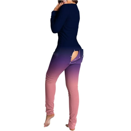 VALMASS Long Sleeve Bodysuit for Women Jumpsuit Plus Size Button Flap Pajama Gradient Color Sexy Rompers (L C Pink)
VALMASS Long Sleeve Bodysuit for Women Jumpsuit Plus Size Button Flap Pajama Gradient Color Sexy Rompers (L C Pink)