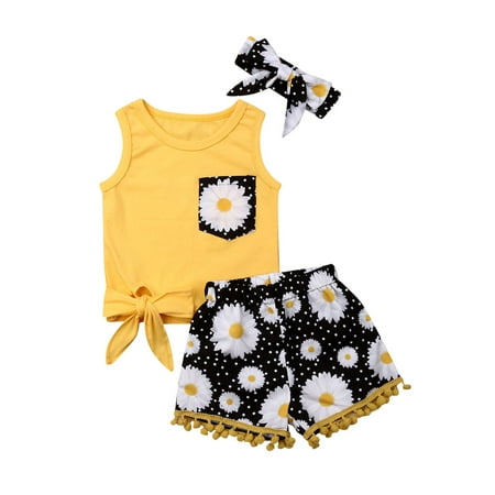 Infant Toddler Baby Girls Summer Shorts Set Sleeveless Vest + Floral Tassel Shorts Headband Outfits
Infant Toddler Baby Girls Summer Shorts Set Sleeveless Vest + Floral Tassel Shorts Headband Outfits