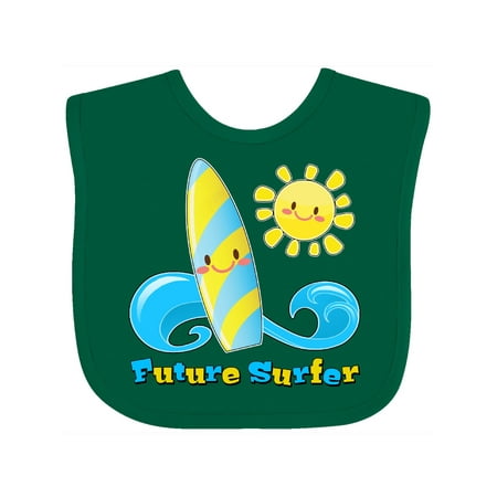 Inktastic Future Surfer- surfboard and sun Gift Baby Boy or Baby Girl Bib
