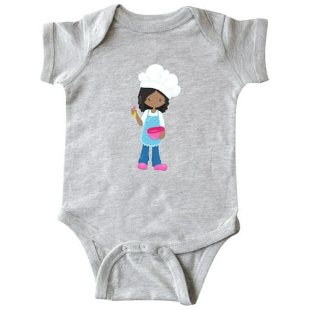 Inktastic African American Girl Baking Girl Brown Hair Gift Baby Girl Bodysuit