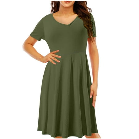 Wedding Guest Dresses for Women Black Dress Women s Fashion Comfortable Short Sleeve V Neck Plain Color Summer Dress Dresses for Women Long Dresses for Women Clearance 2023 Green XL
Wedding Guest Dresses for Women Black Dress Women s Fashion Comfortable Short Sleeve V Neck Plain Color Summer Dress Dresses for Women Long Dresses for Women Clearance 2023 Green XL