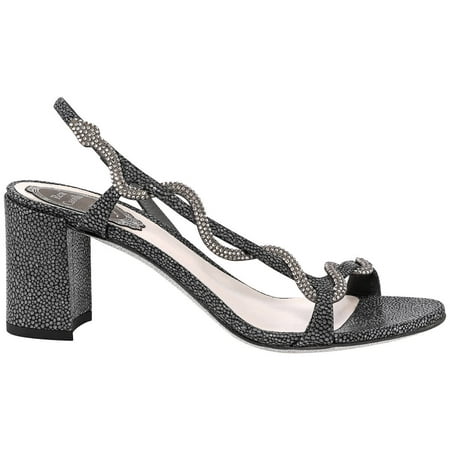 

Rene Caovilla Ladies Margot 65 Antracite Jewel Sandals Brand Size 35 ( US Size 5 )