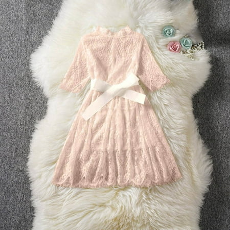 KONBECA Toddler Girls Princess Dress Little Girls Party Wedding Dress Bow Lacing Hollow Embroidery Dress Kids Pageant Flower Girl 1/2 Sleeve Dress Christmas Gifts for Girls Beige (5-6 Years)
KONBECA Toddler Girls Princess Dress Little Girls Party Wedding Dress Bow Lacing Hollow Embroidery Dress Kids Pageant Flower Girl 1/2 Sleeve Dress Christmas Gifts for Girls Beige (5-6 Years)