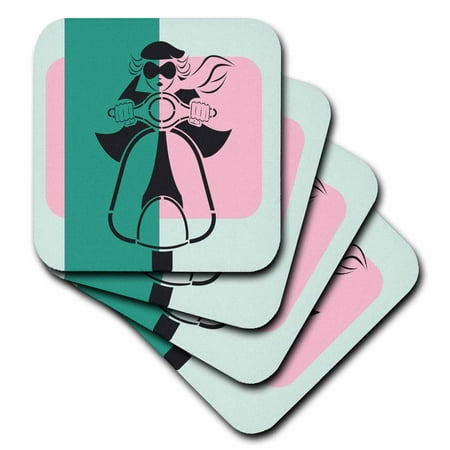 Mod Scooter Girl set of 4 Coasters - Soft cst-38384-1 
Mod Scooter Girl set of 4 Coasters - Soft cst-38384-1
