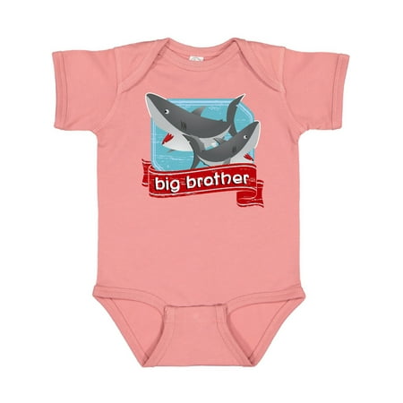 Inktastic Big Brother Shark Gift Baby Boy Bodysuit