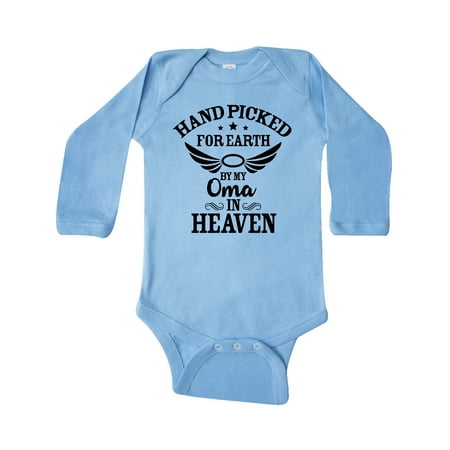 Inktastic Handpicked for Earth By My Oma in Heaven with Angel Wings Gift Baby Boy or Baby Girl Long Sleeve Bodysuit
Inktastic Handpicked for Earth By My Oma in Heaven with Angel Wings Gift Baby Boy or Baby Girl Long Sleeve Bodysuit