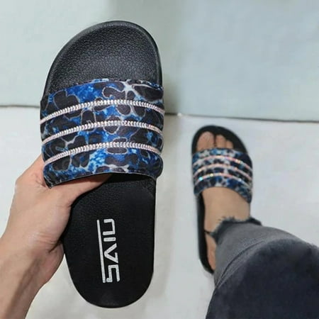 Daznico Slippers for Women Women Slippers Bottom Word Leopard Print Rhinestone Women Sandals And Slippers Blue 8
Daznico Slippers for Women Women Slippers Bottom Word Leopard Print Rhinestone Women Sandals And Slippers Blue 8