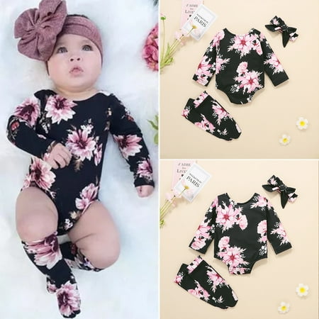 Herrnalise Newborn Infant Baby Girls Long Sleeve Floral Romper+Hairband +Leg Warmer Set
Herrnalise Newborn Infant Baby Girls Long Sleeve Floral Romper+Hairband +Leg Warmer Set