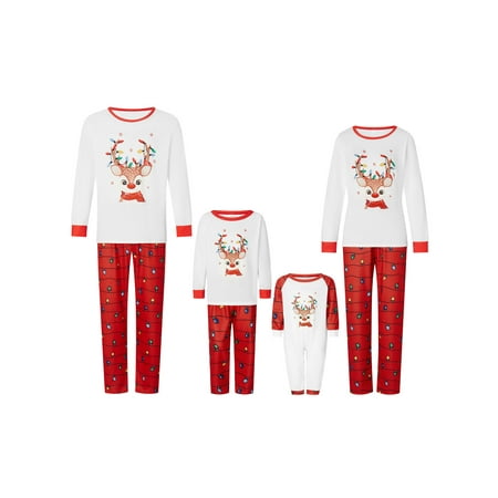 Youweixiong Family Matching Christmas Pajamas Set Deer Print Long Sleeve Tops String Print Long Pants for Parents Kids
Youweixiong Family Matching Christmas Pajamas Set Deer Print Long Sleeve Tops String Print Long Pants for Parents Kids