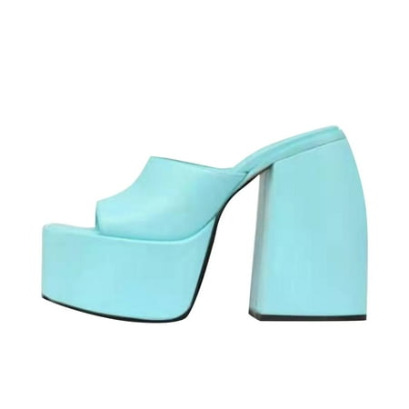 Aayomet Slippers for Women Heels Breathable Casual Thick-soled Shoes Women s Fashion High Chunky Sandals Women s slipper Blue 7.5
Aayomet Slippers for Women Heels Breathable Casual Thick-soled Shoes Women s Fashion High Chunky Sandals Women s slipper Blue 7.5