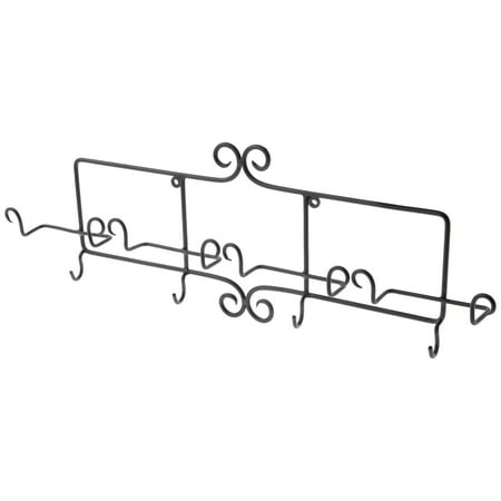 Bard s Black Wrought Iron Horizontal Wall Mountable Cup and Saucer Hanger 26 W x 2.25 D x 8.5 H (Holds 4 Cup and Saucer Sets)
Bard s Black Wrought Iron Horizontal Wall Mountable Cup and Saucer Hanger 26 W x 2.25 D x 8.5 H (Holds 4 Cup and Saucer Sets)
