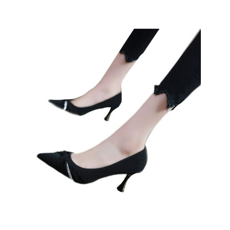 Eloshman Womens Slip Resistant Pointy Toe Pumps Casual Lightweight On High Heels Black 7
Eloshman Womens Slip Resistant Pointy Toe Pumps Casual Lightweight On High Heels Black 7