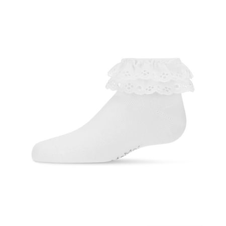 MeMoi Dual Layer Eyelet Lace Anklet Sock - Girls - Female