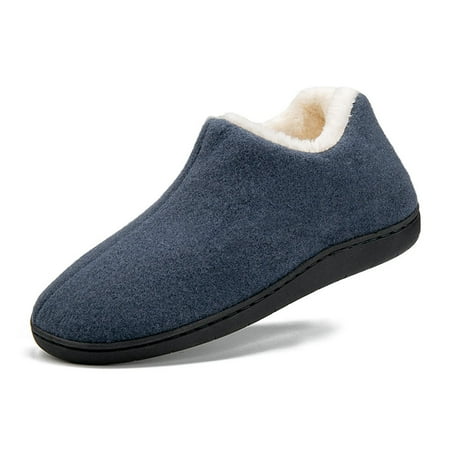Womens Comfortable Slippers Plush Fleece Lined Memory Foam House Shoes