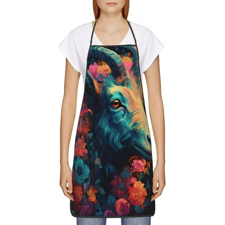 Goofa Bib Apron Unisex Aprons Adjustable Waterdrop Resistant Cooking Kitchen Apron for Chef Colorful Flower Goat Pattern Apron Bulk
Goofa Bib Apron Unisex Aprons Adjustable Waterdrop Resistant Cooking Kitchen Apron for Chef Colorful Flower Goat Pattern Apron Bulk