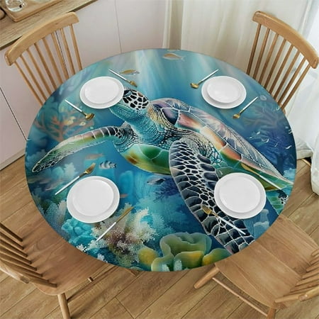 Orinice Turtle Ocean Corals Round Table Cover Stain Resistant Washable for Indoor Outdoor Kitchen Dining Wedding Parties 100% Polyester Fiber 54-58
Orinice Turtle Ocean Corals Round Table Cover Stain Resistant Washable for Indoor Outdoor Kitchen Dining Wedding Parties 100% Polyester Fiber 54-58