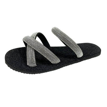 sandals for Women Ladies Fashion Summer Cross Border Rhinestone Cross Strap Flat Sandals PU Dress Sandals for Women Black
sandals for Women Ladies Fashion Summer Cross Border Rhinestone Cross Strap Flat Sandals PU Dress Sandals for Women Black