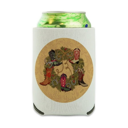 Christmas Holiday Boot Wreath Cowboy Horshoes Western Can Cooler - Drink Sleeve Hugger Collapsible Insulator - Beverage Insulated Holder
Christmas Holiday Boot Wreath Cowboy Horshoes Western Can Cooler - Drink Sleeve Hugger Collapsible Insulator - Beverage Insulated Holder