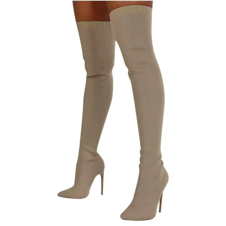 Babysbule Womens Shoes Clearance 2021 Autumn And Winter New Heel Over The Knee Boots Flying Woven Stretch Wool Sleeve Fish Mouth Women s Boots
Babysbule Womens Shoes Clearance 2021 Autumn And Winter New Heel Over The Knee Boots Flying Woven Stretch Wool Sleeve Fish Mouth Women s Boots