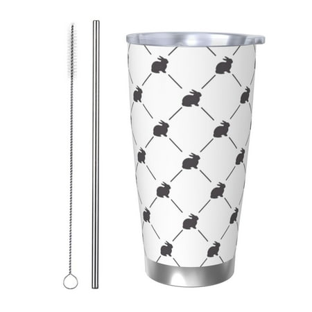 Picia Black Rabbit Pattern 20 oz Tumbler Stainless Steel Vacuum Insulated Coffee Ice Cup Double Wall Travel Flask Dual Lid Water Bottle Eco-friendly Car Cup-Straw Two-piece Set
Picia Black Rabbit Pattern 20 oz Tumbler Stainless Steel Vacuum Insulated Coffee Ice Cup Double Wall Travel Flask Dual Lid Water Bottle Eco-friendly Car Cup-Straw Two-piece Set