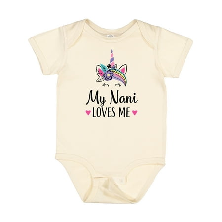 Inktastic My Nani Loves Me Grandchild Outfit Gift Baby Girl Bodysuit