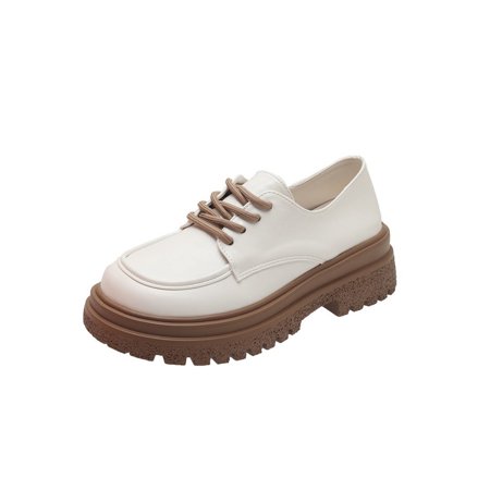 Ferndule Ladies Round Toe Leather Oxford Shoes School Comfortable Mid Heels Loafers Vintage Lace Up Uniform Dress Shoe White 4.5
Ferndule Ladies Round Toe Leather Oxford Shoes School Comfortable Mid Heels Loafers Vintage Lace Up Uniform Dress Shoe White 4.5