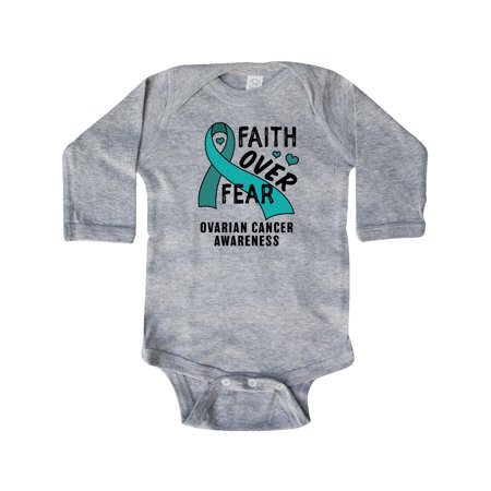 Inktastic Ovarian Cancer Awareness Faith Over Fear with Teal Ribbon Gift Baby Boy or Baby Girl Long Sleeve Bodysuit
Inktastic Ovarian Cancer Awareness Faith Over Fear with Teal Ribbon Gift Baby Boy or Baby Girl Long Sleeve Bodysuit