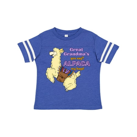 Inktastic Cute Jumping Alpaca-Great Grandma s You Say ALPACA my bags! Gift Toddler Boy or Toddler Girl T-Shirt
Inktastic Cute Jumping Alpaca-Great Grandma s You Say ALPACA my bags! Gift Toddler Boy or Toddler Girl T-Shirt