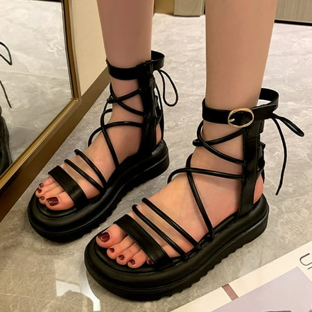 XIAQUJ Ladies Summer Fashion Simple Thick Bottoming Retro Round Head Open Toe Beach Slippers Sandals Sandals for Women Black 7(38)
XIAQUJ Ladies Summer Fashion Simple Thick Bottoming Retro Round Head Open Toe Beach Slippers Sandals Sandals for Women Black 7(38)