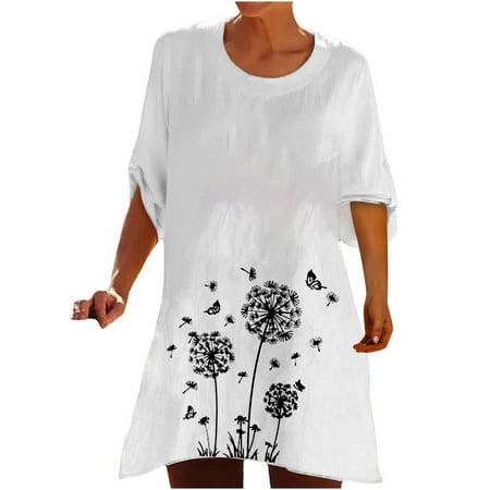 Womens Tops Corset Tops for Women Women s Trendy Leisure Crew Neck Printed Mid Sleeve Print Button Top Blouse White Long Sleeve Shirts for Women Valentine Shirts for Women Clearance White L
Womens Tops Corset Tops for Women Women s Trendy Leisure Crew Neck Printed Mid Sleeve Print Button Top Blouse White Long Sleeve Shirts for Women Valentine Shirts for Women Clearance White L