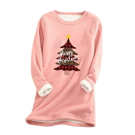 Oversized Sweatshirt For Women Christmas Tree Print Pullover Top Womens Autumn Winter Plus Fleece Warm Top Coat Pink Small
Oversized Sweatshirt For Women Christmas Tree Print Pullover Top Womens Autumn Winter Plus Fleece Warm Top Coat Pink Small