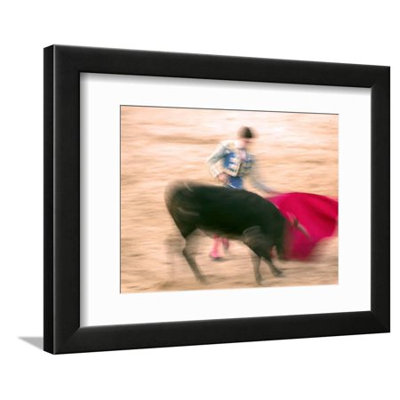 Young Bulls in the Main Square Used as the Plaza De Toros, Chinchon, Comunidad De Madrid, Spain Framed Print Wall Art By Marco Cristofori
