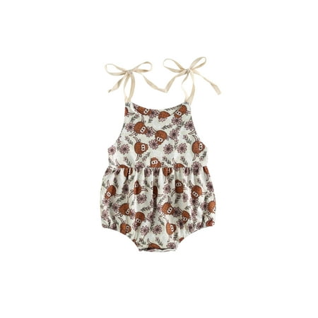 Newborn Baby Girls Summer Bodysuit Sling Romper Sleeveless Cattle Head Floral Print Playsuits
Newborn Baby Girls Summer Bodysuit Sling Romper Sleeveless Cattle Head Floral Print Playsuits