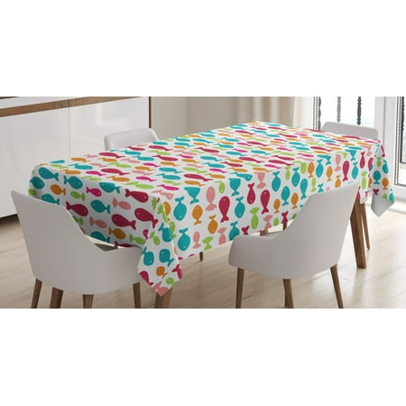 Fish Tablecloth Colorful Silhouettes of Fish Pattern Nautical Illustration with Simplistic Animals Rectangular Table Cover for Dining Room Kitchen 52 X 70 Inches Multicolor by Ambesonne
Fish Tablecloth Colorful Silhouettes of Fish Pattern Nautical Illustration with Simplistic Animals Rectangular Table Cover for Dining Room Kitchen 52 X 70 Inches Multicolor by Ambesonne