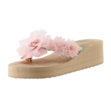 Flip Flops for Women Fashion Spring And Summer Women Flip Flops Thick Bottom Wedge Heel Lightweight Solid Color Floral Flip Flops Beach Style Flip Flops Eva Pink 40
Flip Flops for Women Fashion Spring And Summer Women Flip Flops Thick Bottom Wedge Heel Lightweight Solid Color Floral Flip Flops Beach Style Flip Flops Eva Pink 40