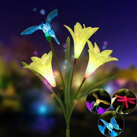 Wiueurtly Lily Flower Solar Powered Garden Stake Light Multi-color Change LED Light
Wiueurtly Lily Flower Solar Powered Garden Stake Light Multi-color Change LED Light