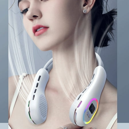 Portable Neck Fan With Led 3600mAh Battery Operated Neck Fans Portable Rechargeable Cooling Fan Personal fan Air Conditioner for Neck Hands Free USB Fan for Indoor Outdoor Camping
Portable Neck Fan With Led 3600mAh Battery Operated Neck Fans Portable Rechargeable Cooling Fan Personal fan Air Conditioner for Neck Hands Free USB Fan for Indoor Outdoor Camping
