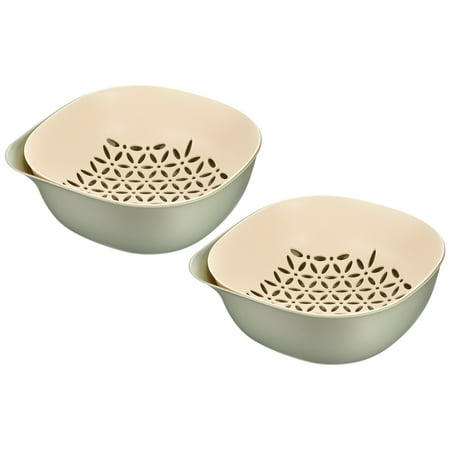 Uxcell Kitchen Colander Bowl Set 2PCS Plastic Washing Bowl Strainer Fruit Vegetables Drain Basket-Green+Light Green
Uxcell Kitchen Colander Bowl Set 2PCS Plastic Washing Bowl Strainer Fruit Vegetables Drain Basket-Green+Light Green