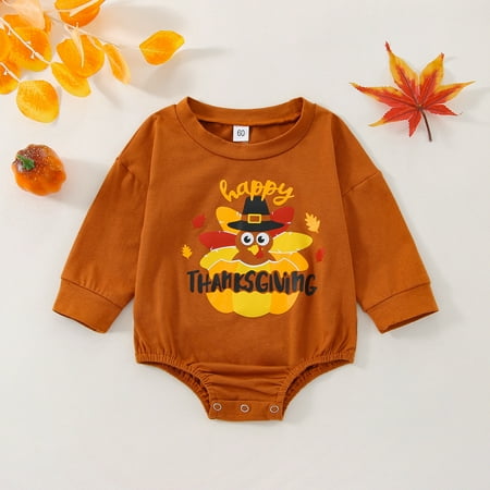 niuredltd baby girl boy thanksgiving turkey long sleeve romper casual letter print bodysuit festival clothes
niuredltd baby girl boy thanksgiving turkey long sleeve romper casual letter print bodysuit festival clothes
