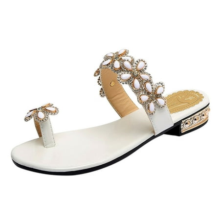 Casual Shoes for Women Women S Crystal Sandals Flowers Slippers Shoes Ladies Footwear Flat Beach Shoes Women Casual Shoes Pu White 39
Casual Shoes for Women Women S Crystal Sandals Flowers Slippers Shoes Ladies Footwear Flat Beach Shoes Women Casual Shoes Pu White 39