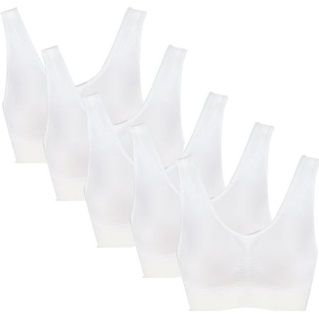 Elbourn Women Pure Color Plus Size Ultra-thin Large Bra Sports Bra Full Bra Cup Tops Medium Support Yoga Bra with Removable Cups 5 Pack
Elbourn Women Pure Color Plus Size Ultra-thin Large Bra Sports Bra Full Bra Cup Tops Medium Support Yoga Bra with Removable Cups 5 Pack