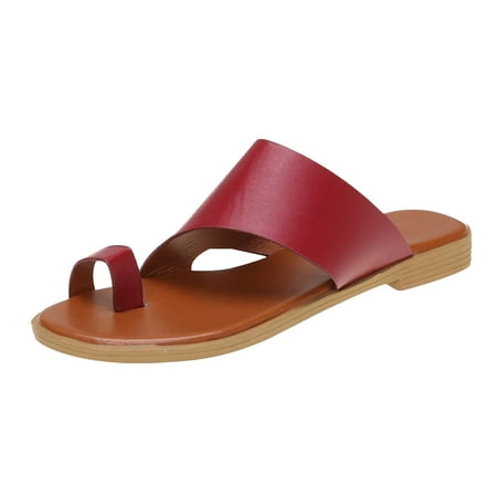 Summer Savings Clearance 2023! WJSXC Womens Sandals Shoes for Women Fashion Minimalist Flat Thong Toe Ring Wide Fit Sandals Red 42
Summer Savings Clearance 2023! WJSXC Womens Sandals Shoes for Women Fashion Minimalist Flat Thong Toe Ring Wide Fit Sandals Red 42
