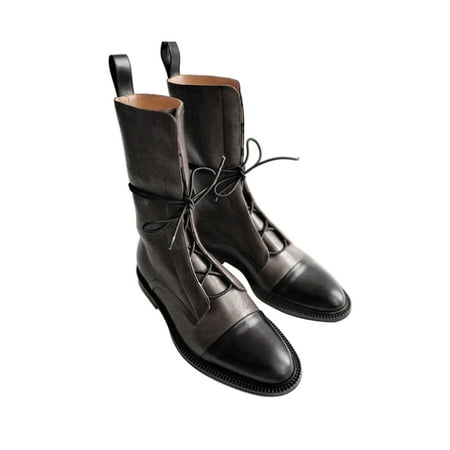 Crocowalk Womens Boot Faux Leather Riding Boots Mid Calf Winter Shoes Retro Lace Up Women Non Slip Low Heel Gray 6
Crocowalk Womens Boot Faux Leather Riding Boots Mid Calf Winter Shoes Retro Lace Up Women Non Slip Low Heel Gray 6