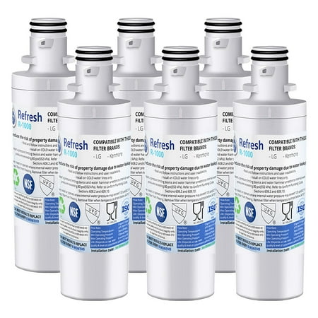 Replacement Water Filter Compatible with LT1000P ADQ74793501 46-9980 9980 ADQ74793502 NSF Certified -by Refresh (6)
Replacement Water Filter Compatible with LT1000P ADQ74793501 46-9980 9980 ADQ74793502 NSF Certified -by Refresh (6)