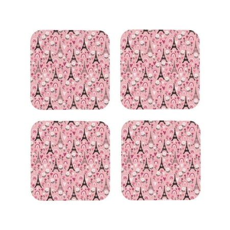 Coasters Set of 4 - Tower flower Drink Coasters for Tabletop Protection Leather Coasters for Living Room Decor and Housewarming Gift Square
Coasters Set of 4 - Tower flower Drink Coasters for Tabletop Protection Leather Coasters for Living Room Decor and Housewarming Gift Square