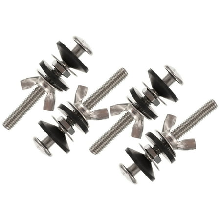 2 Sets/4pcs Toilet Seat Bolts Screws Sturdy Toilet Seat Hinges Bolts Screws