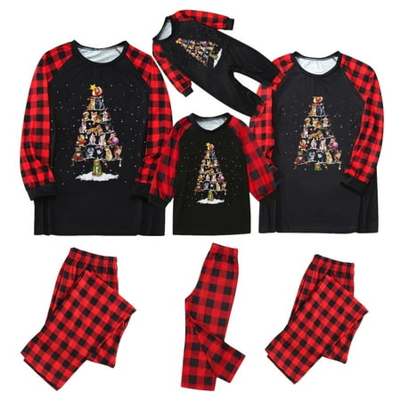 Christmas Matching Family Pajamas Cats Christmas Tree Tops and Plaid Pants Sleepwear Set
Christmas Matching Family Pajamas Cats Christmas Tree Tops and Plaid Pants Sleepwear Set