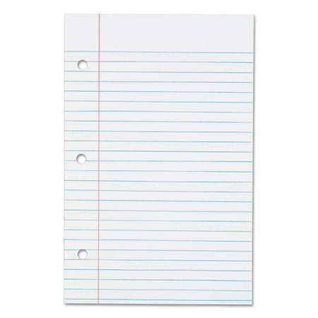 TOPS-Filler Paper 3-Hole 5.5 x 8.5 Medium/College Rule 100/Pack