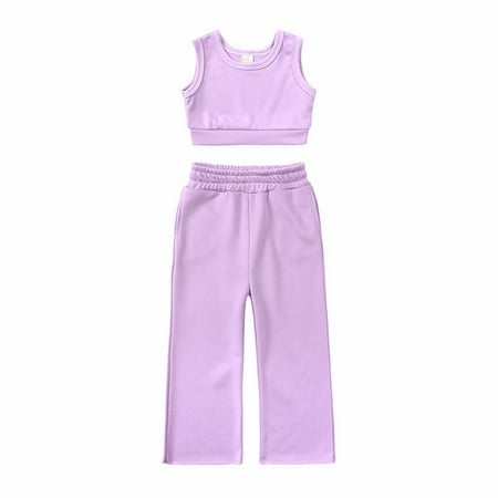 Baby Outfits For Girls Casual Sleeveless Solid Vest Trousers Two Pieces Set Baby Clothes For Girls Purple 9 Years-10 Years
Baby Outfits For Girls Casual Sleeveless Solid Vest Trousers Two Pieces Set Baby Clothes For Girls Purple 9 Years-10 Years